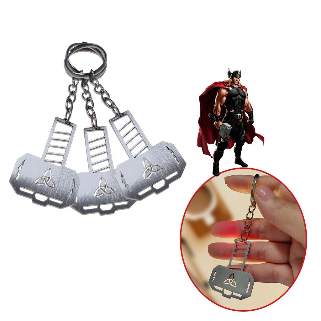 Kit 10 Chaveiro Super Herói Thor Inox Presente Mimo Mochila Lembrança Aniversario