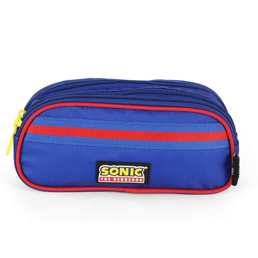 Estojo Escolar Sonic Triplo Compartimento Infantil Original