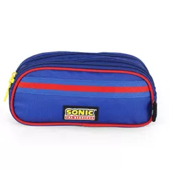 Estojo Escolar Sonic Triplo Compartimento Infantil Original