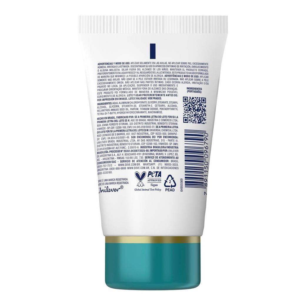 Detalhes do Desodorante Dove Creme Sérum Previne Irritação 50g