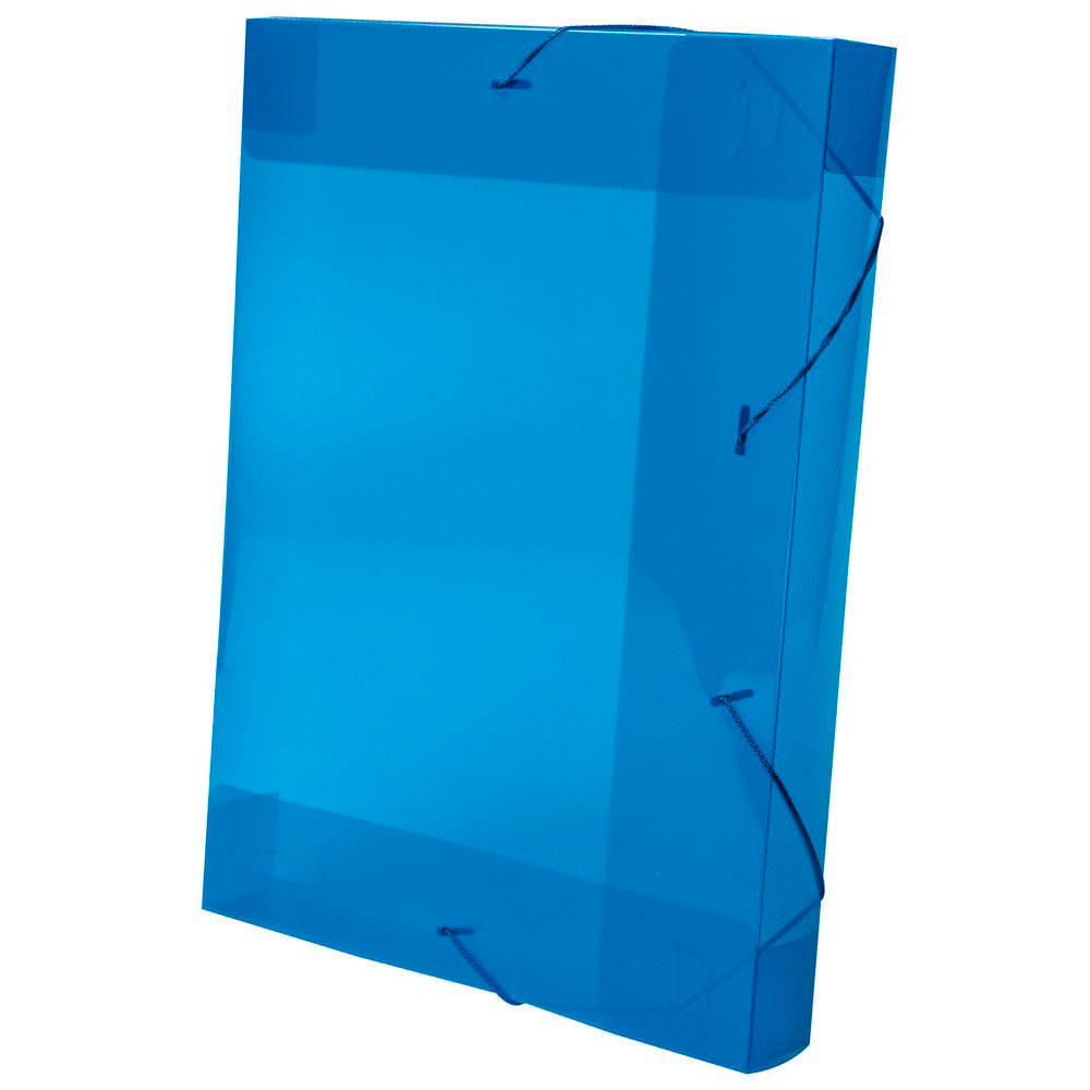 Detalhes do Pasta Aba Elástico Dello Line Lombo 4cm Azul 33,5x23,5cm