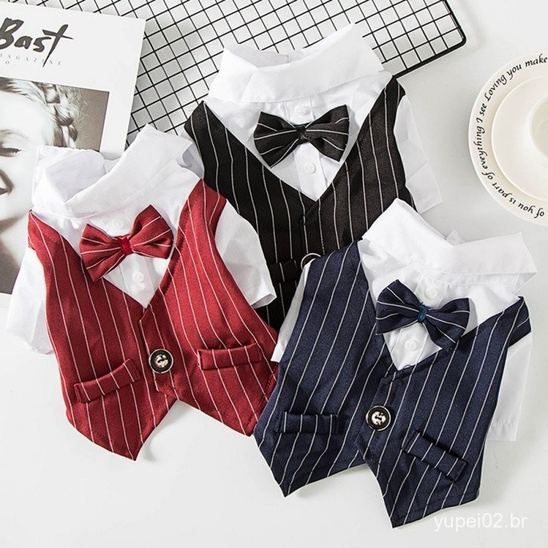 Camisa Formal Para Animais De Estimação , Roupas Cães , Príncipe , Festa De Casamento , Smoking , Gravata Borboleta De Cachorro , Casaco , Fantasia De Primavera E Verão .