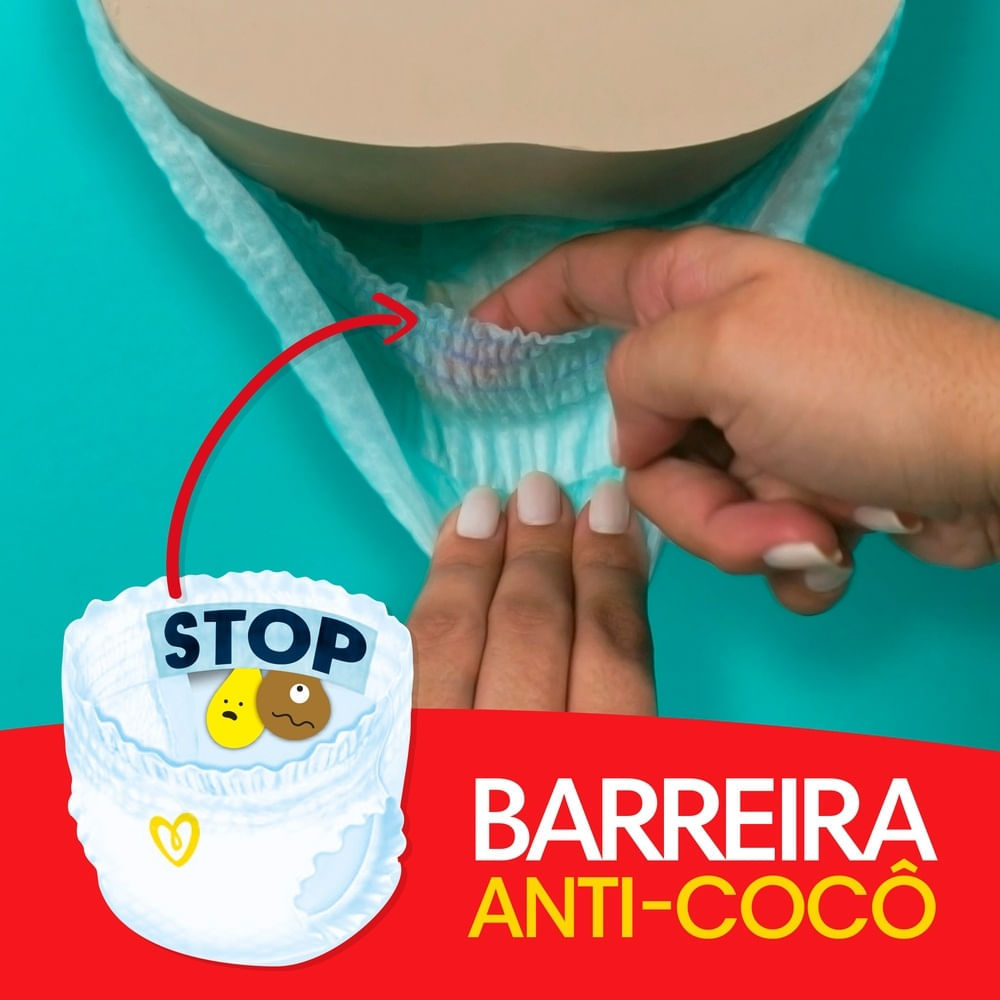 Detalhes do Fralda Pampers Pants Ajuste Total Tamanho XG com 86 Unidades Descartáveis
