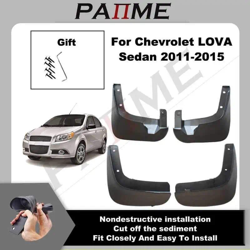Carro Automotivo MudFlaps Apto Para Chevrolet LOVA Sedan 2011-2015 4 Pçs/Set Moldado Respingo Guardas Frente Traseira La
