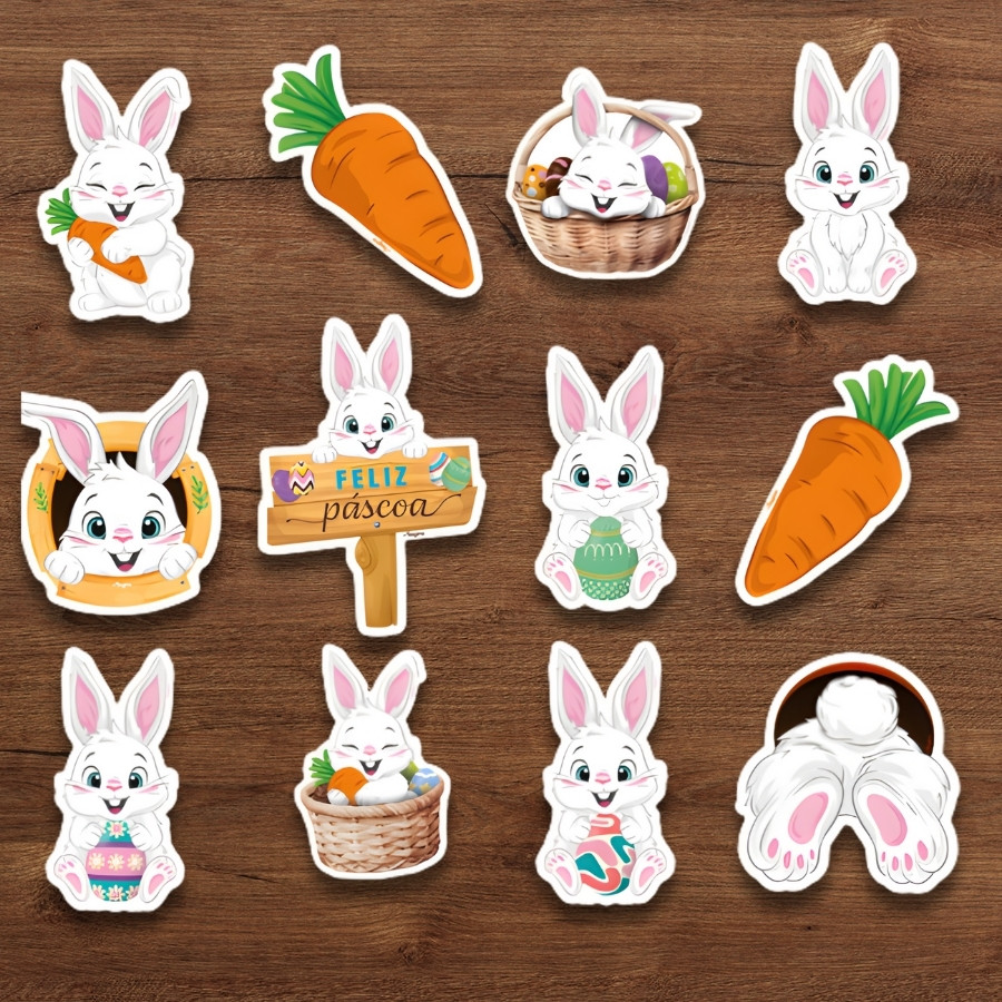 Mini Personagens Decorativos - Páscoa - 9cm - 12 unidades - Regina - Rizzo em Oferta na Shopee