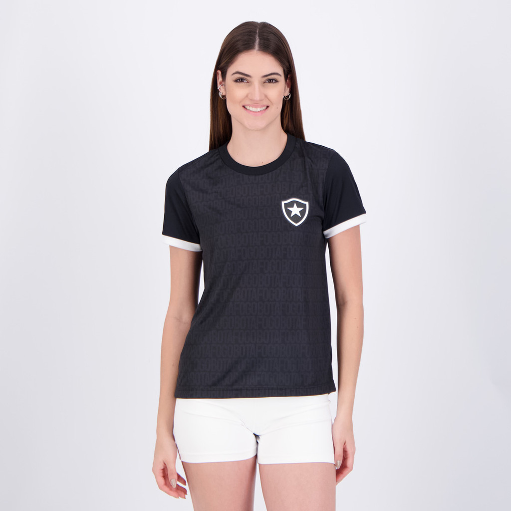 Camisa Botafogo Renascer Feminino Preta em Oferta na Shopee