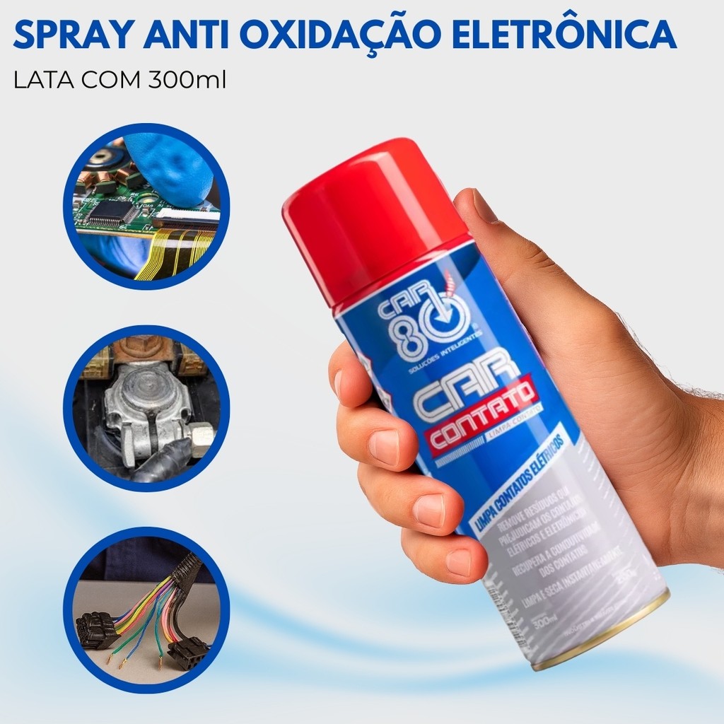 Spray Removedor Mau Contato Eletrônico Automotivo 300ml Car80 Lata