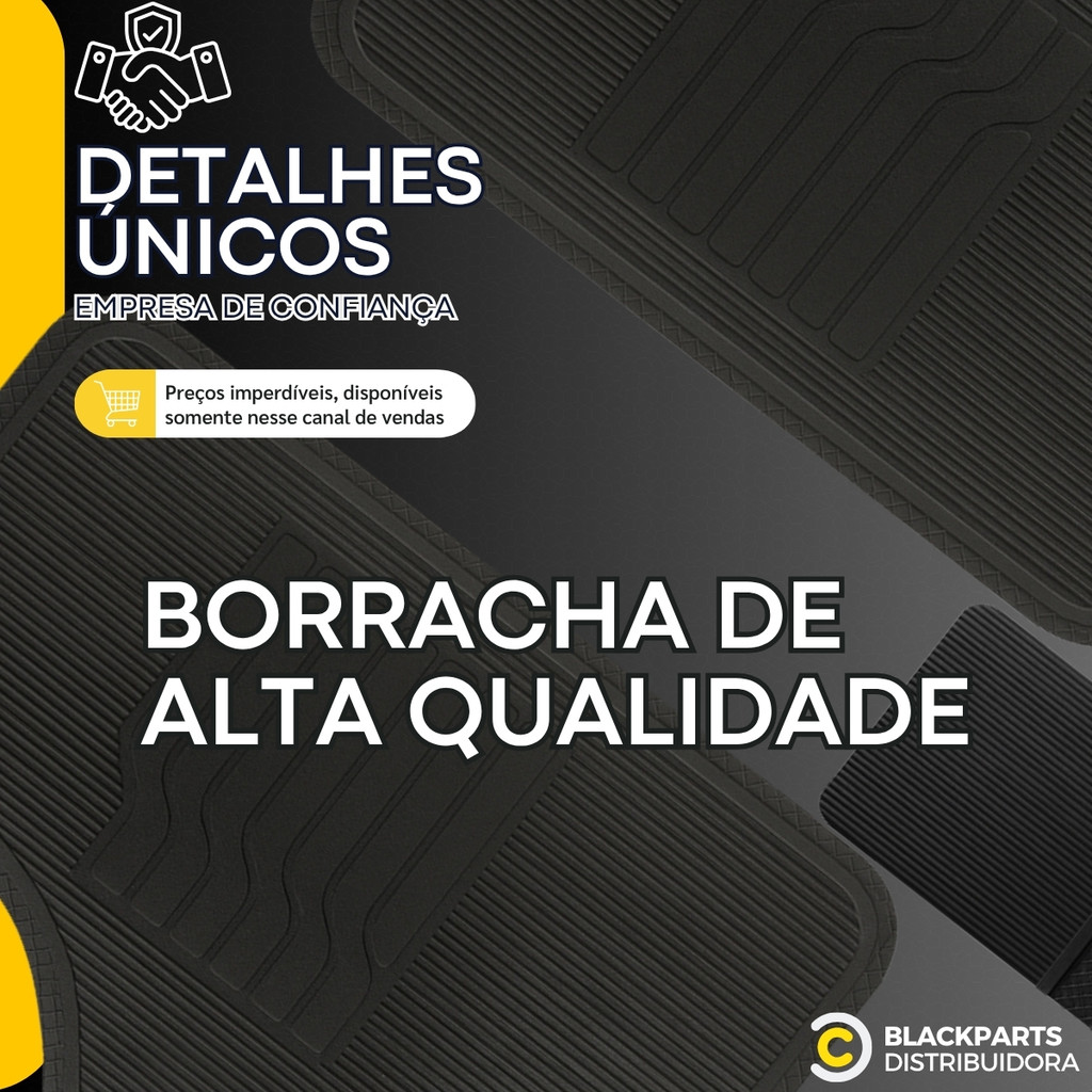 Detalhes do Jogo Tapete De Borracha Personalizado Ford 5 Peças Luxo