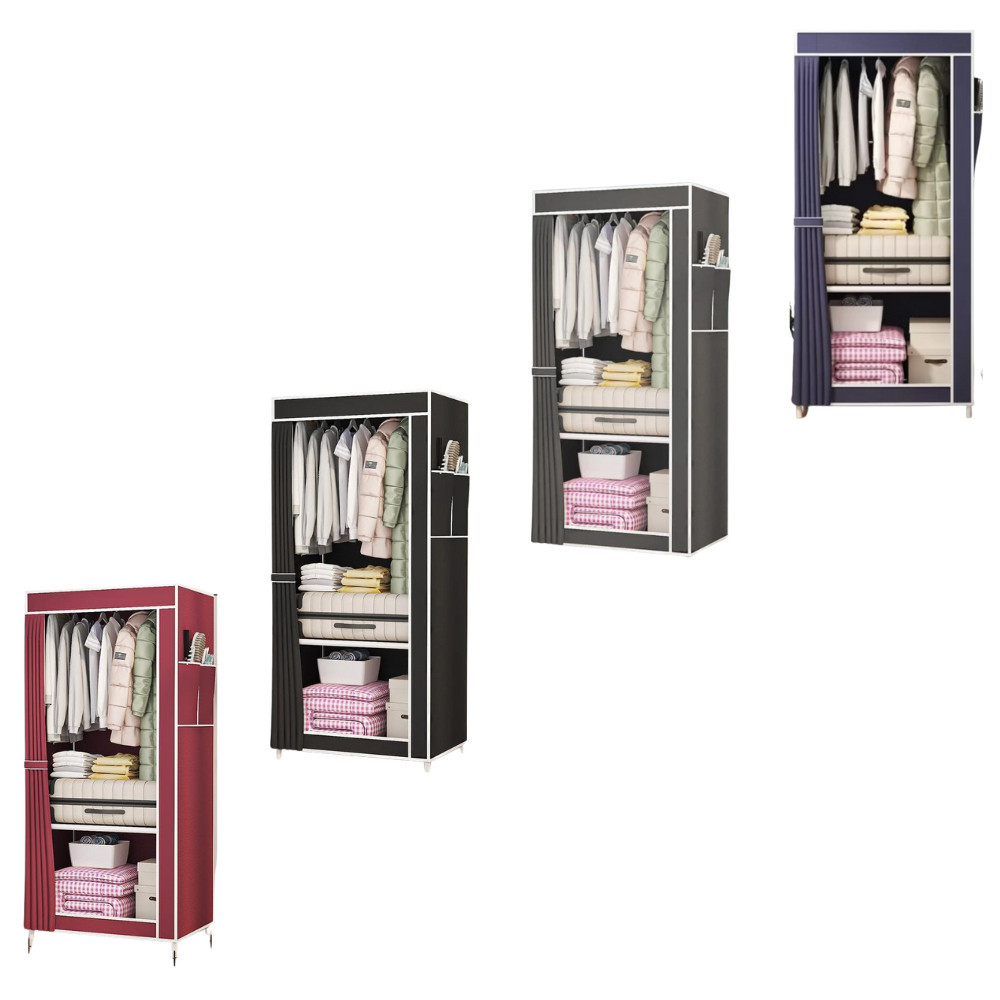 Guarda-roupa de uma porta Armário Multiuso Organizador De Roupa Armário Inteligente Fácil de usar