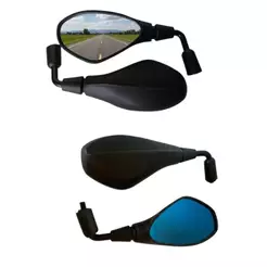 Retrovisor Bmw F800 Haste Curta Rebaixado Lente Azul E Tradicional Rosca Honda
