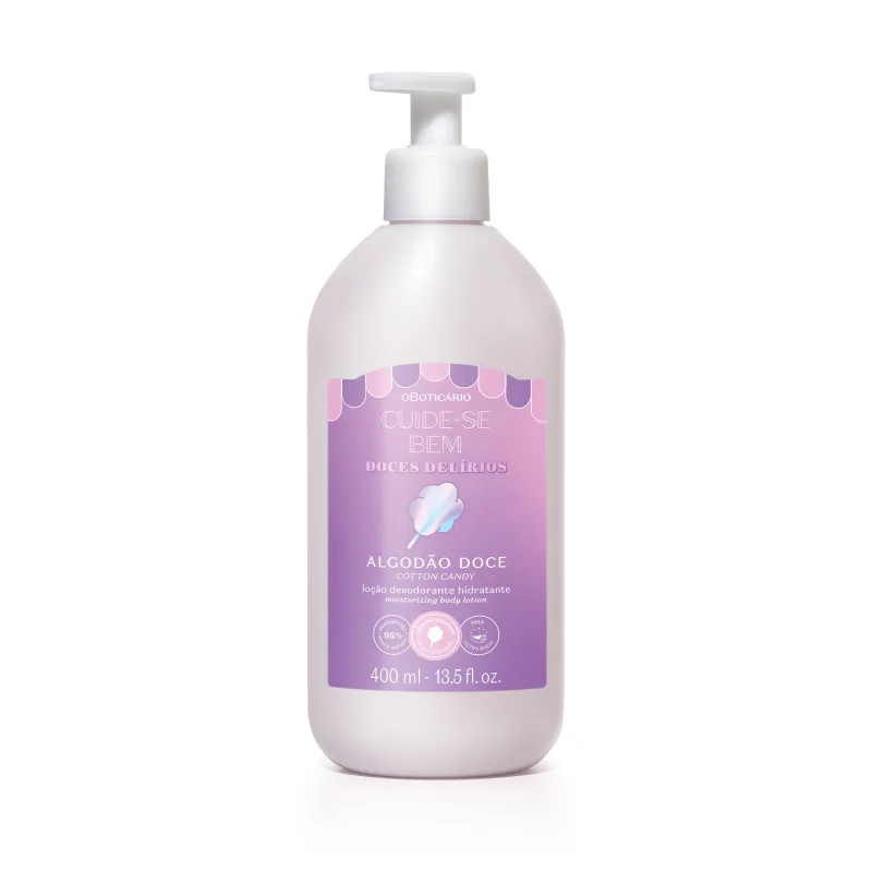 Loção Hidratante Corporal Cuide-se Bem Doces Delirios Algodão Doce 400ml — R$ 72,90 em Shopee