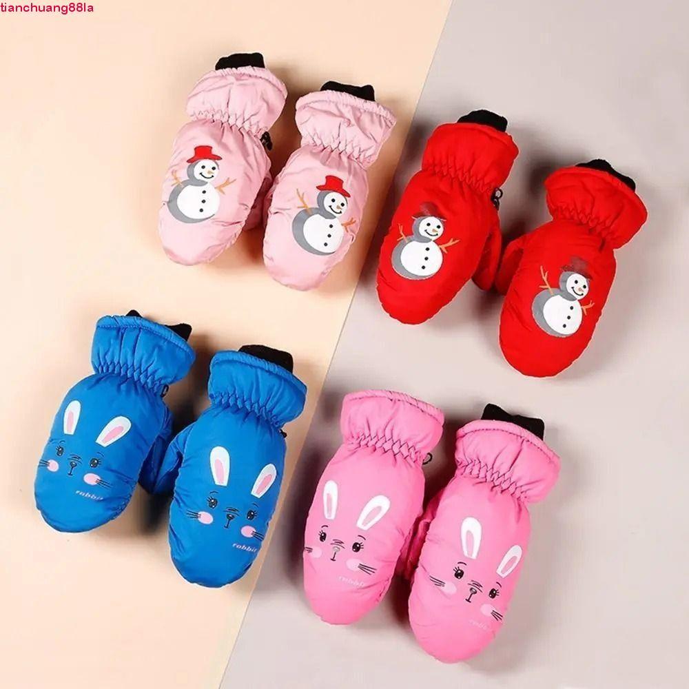Luvas De Esqui Infantis De Inverno TIANCHUANG , Neve Impermeáveis Para Homem , Desenhos Animados
