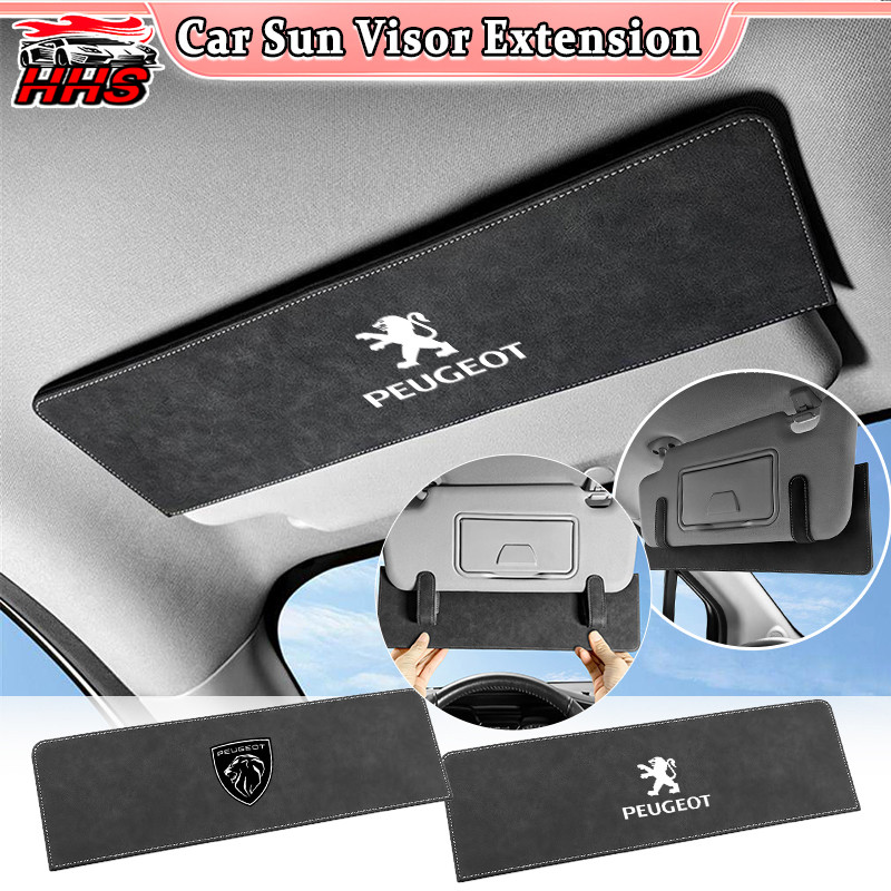 [Estoque Pronto] Extensor De Viseira Solar Para Carro Peugeot Segurança De Alta Qualidade Anti Reflexo-Luz Uv Acessórios