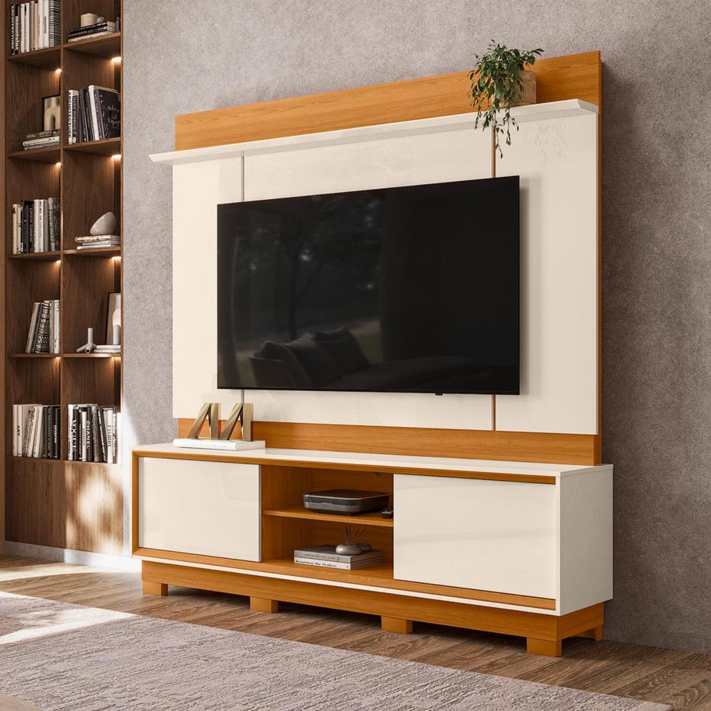 Home Theater 183,50cm 2 Portas Para TV Até 75 Polegadas Com Pés Siena Madetec