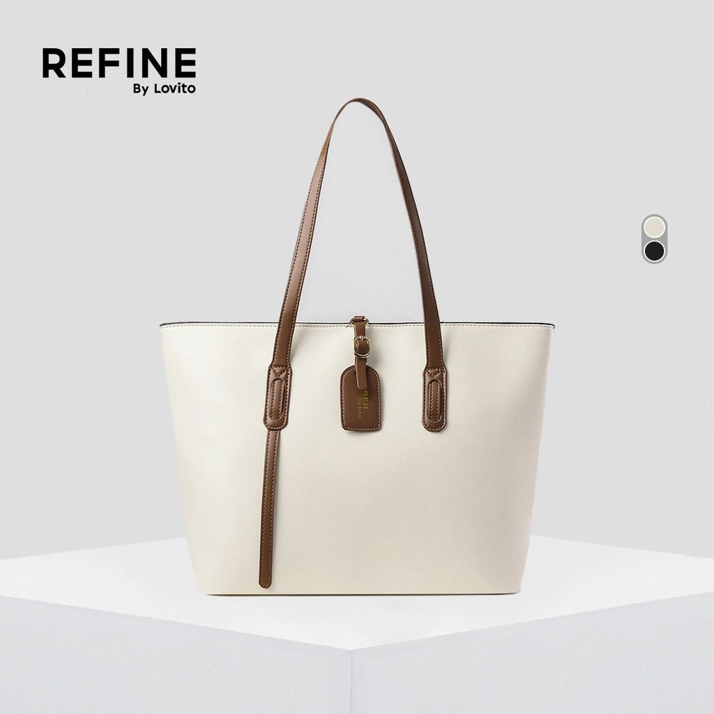 (Refine by Lovito) Bolsa de Ombro Elegante de Grande Capacidade para mulheres LR15E063 em Oferta na Shopee