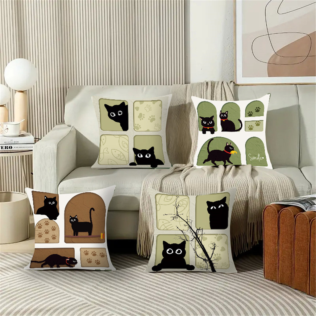Almofada de sofá The Wizard of Oz Almofada de alta qualidade Travesseiro de gato Animal fofo Encosto fresco verde
