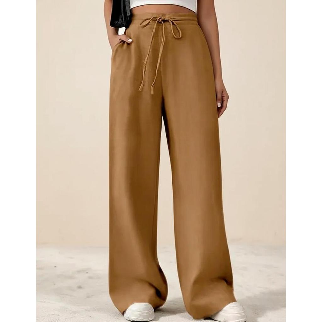 Calça Pantalona Feminina Tecido Marrante Cintura Alta Elegante Conforto Premium e Versatilidade Total EstiloElegante