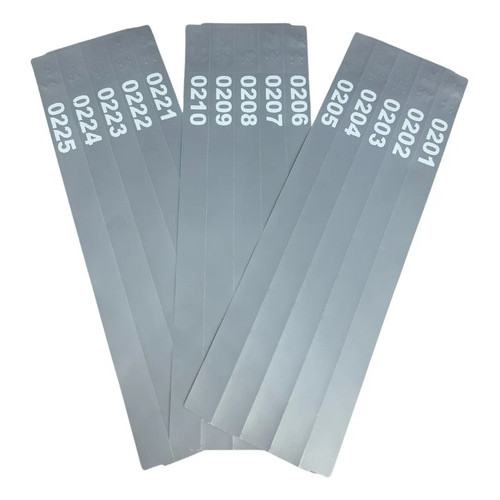 500 Pulseira Balada Festa Numerada Sem Personalização Prateado