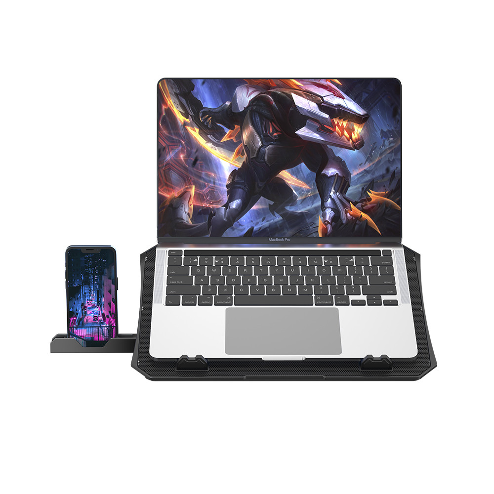 Base Refrigerada para Notebook C3tech NBC-40Bk com Suporte para Celular
