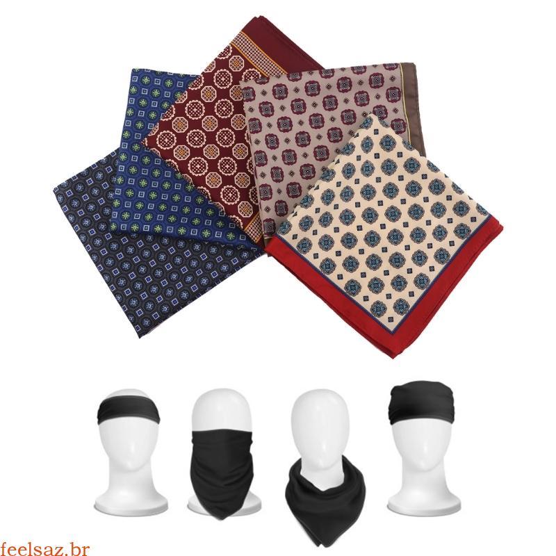 feelsaz Lenço De Bolso Elegante Cabeça De Rua Lenços Multifuncionais Para Uso Na E No Pescoço