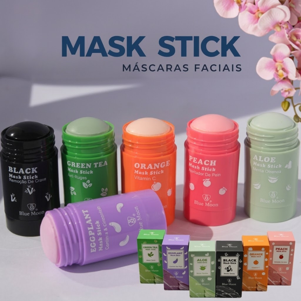 Máscara Remover de Cravos Mask Stick Anti Rugas Beleza Facial Vitamina C Controle Oleosidade