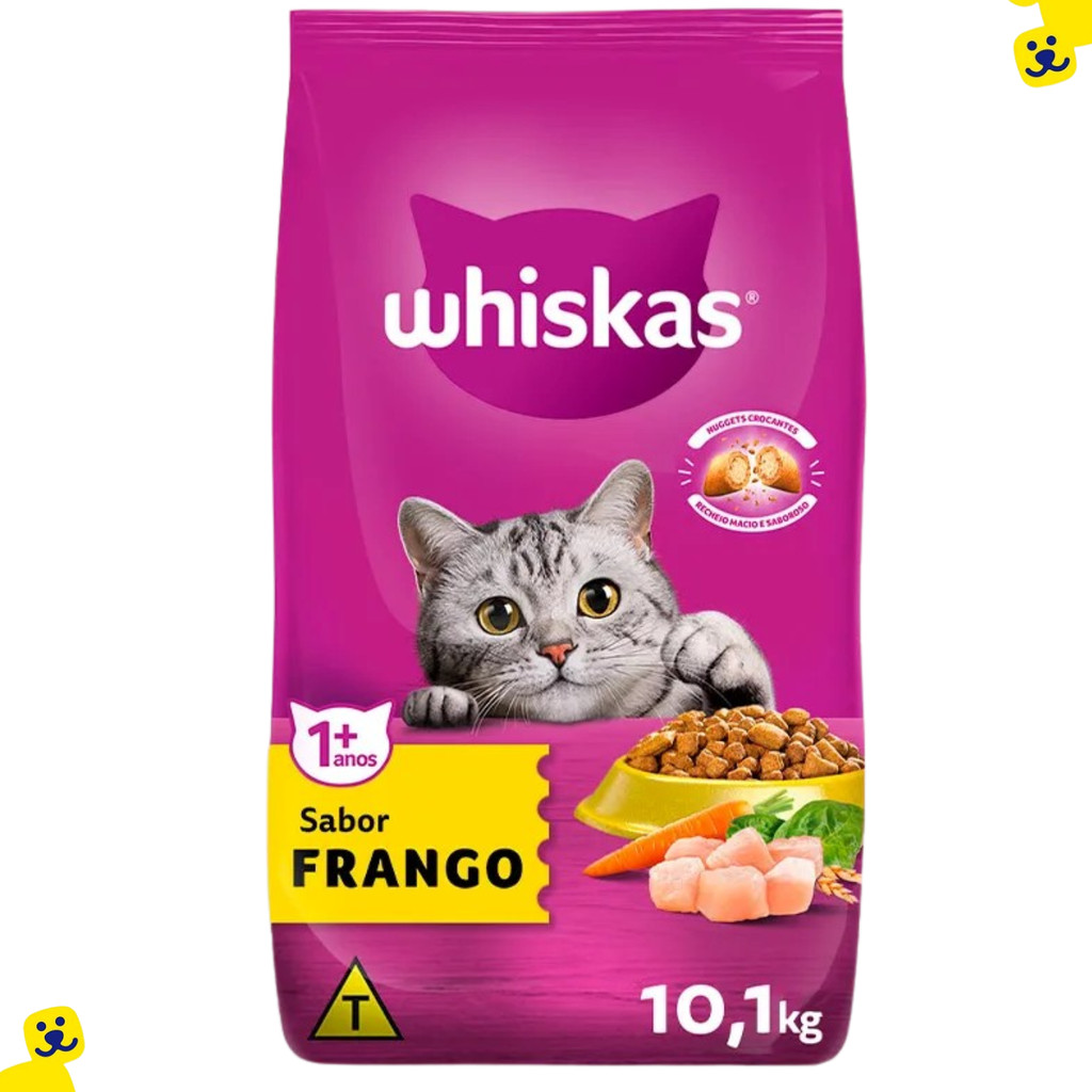 Ração Whiskas 10kg Ração para Gatos Adultos Ração Gato Whiskas Frango Saco de Ra