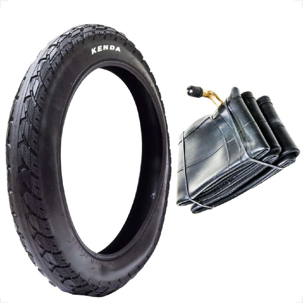 Pneu Kenda Aro 16 2.50 Eco Fun Bike Bicicleta Elétrica E-Bike Scooter Ecofun Camara kenda bico curvo