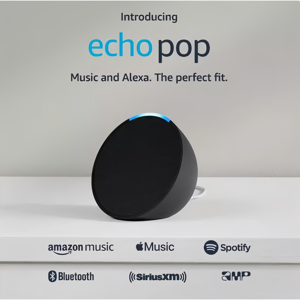 Uma caixa de som inteligente e compacta com som envolvente e assistente de voz Alexa