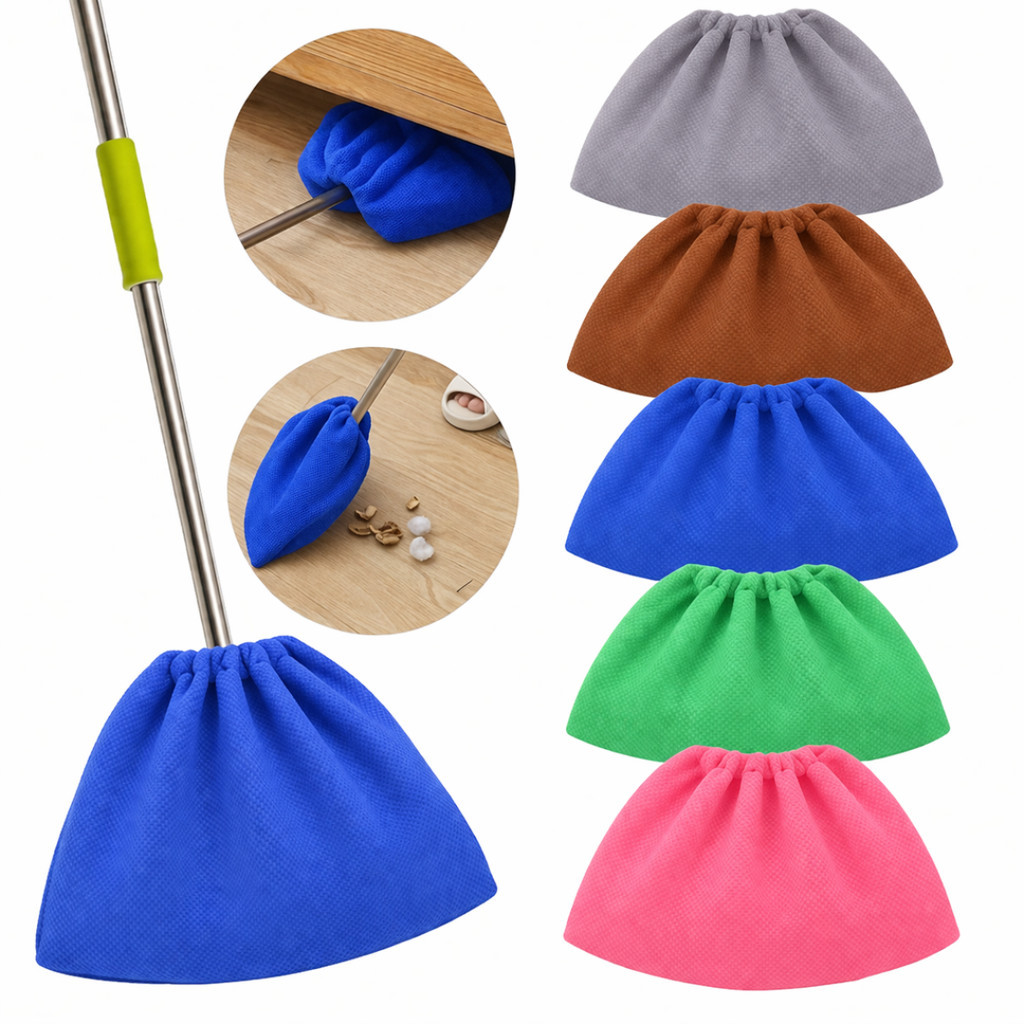 Kit 5 Capas Vassoura Pano Chão Reutilizável Lavável Limpeza Casa Cozinha Banheiro