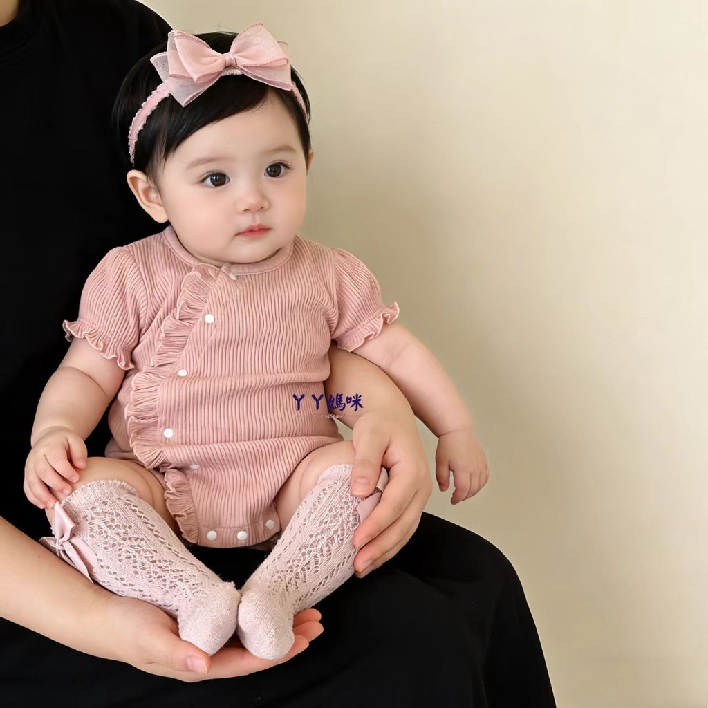 Mês inteiro roupas de bebê roupas de verão fino puro algodão de uma peça bebê de uma peça bebê recém-nascido menina Supe