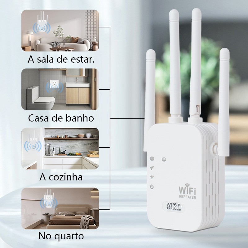 Amplificador Wi-Fi G8   Repetidor e Roteador Sem Fio  2.4GHz  Sinal Através de Paredes