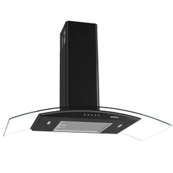 Coifa Nardelli de Parede Clean Vidro Curvo Black 90cm