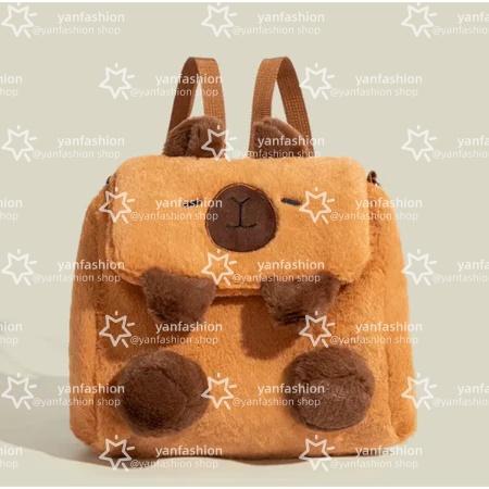 Mochila Capivara Linda Bolsa Infantil Fofa Passeio Juvenil