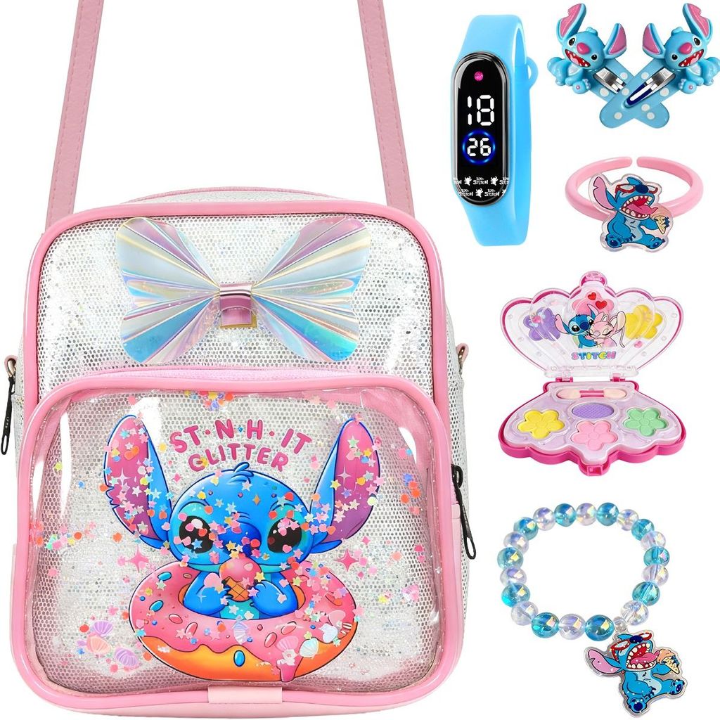 Relogio Infantil Led Crianca + Mochila + Maquiagem Pulseira rosa pulseira ajustavel digital presente