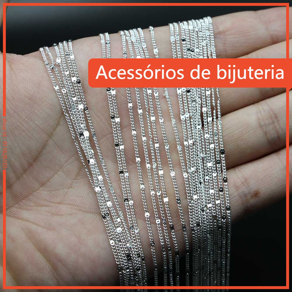 2 pacotes/kit Bijuteria Corrente Lagosta 40cm DIY para Colar e Pulseira 12pcs