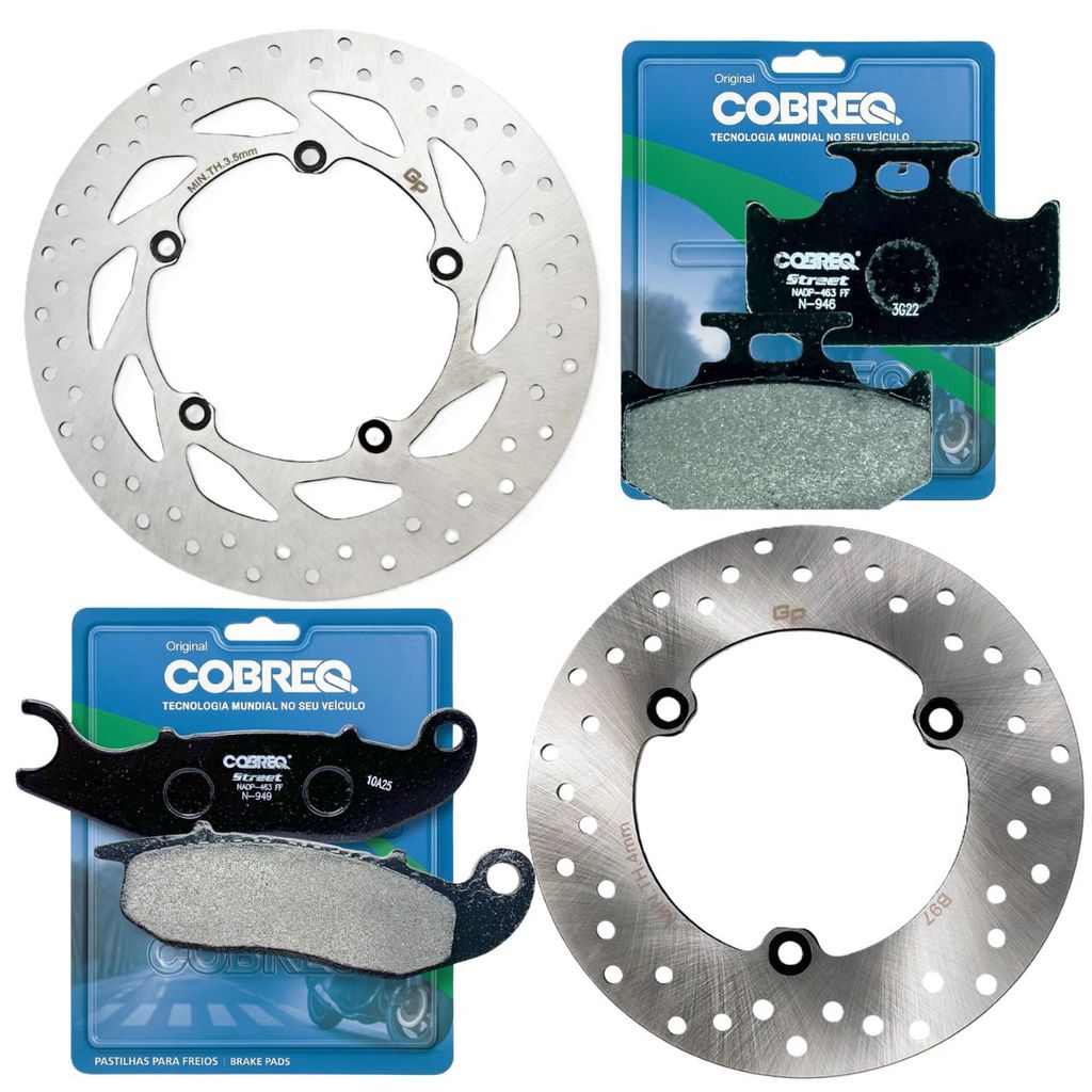 Kit Discos de Freio Fz25 250 Abs 2018-2026 + Pastilhas Cobreq