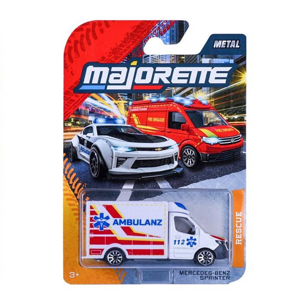 Miniatura Carro Mercedes Benz Sprinter - Ambulância - S.O.S Cars - 1:64 - Majorette