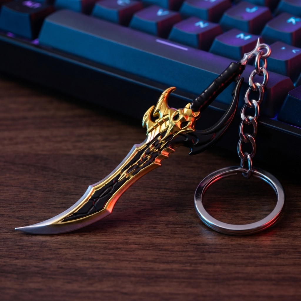 3.5 Polegada Chaveiro Katana Metal Anime Cosplay Prop Seguro Não Afiado Ninja Faca Espada Real S