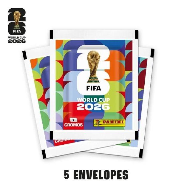 Kit 5 envelopes de figurinha da COPA (7 cards cada envelope)