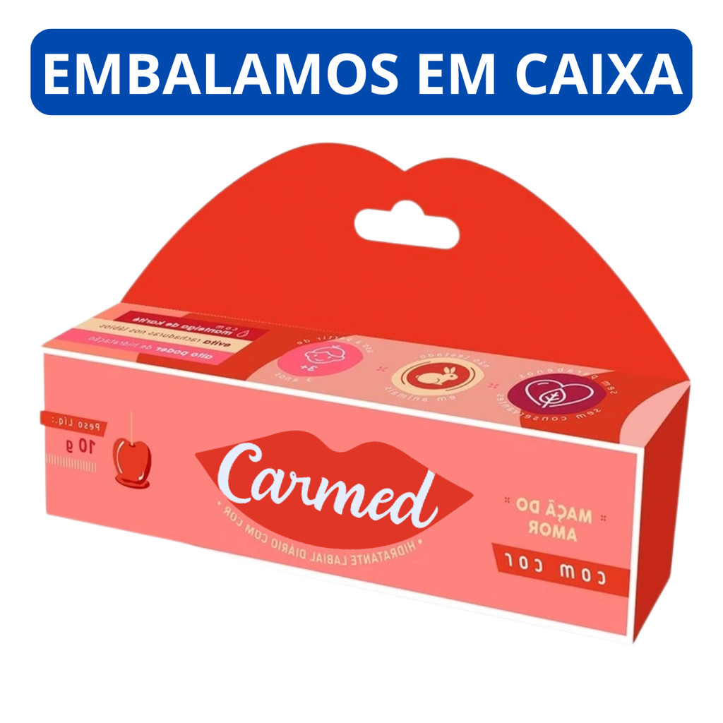 Carmed Hidratante Labial  Maça do Amor 10g - Edição Ilimitada, Bisnaga 10g, Cheirinho Doce