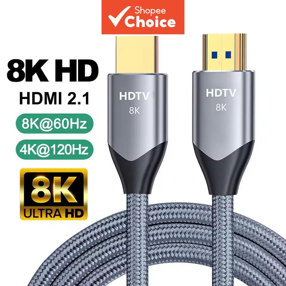 Cabo HDMI 8K 2 1 48 Gbps De Ultra Alta Velocidade 8K 60Hz 4K 120Hz HDR eARC Para PS5 Xbox Series X Sony TV