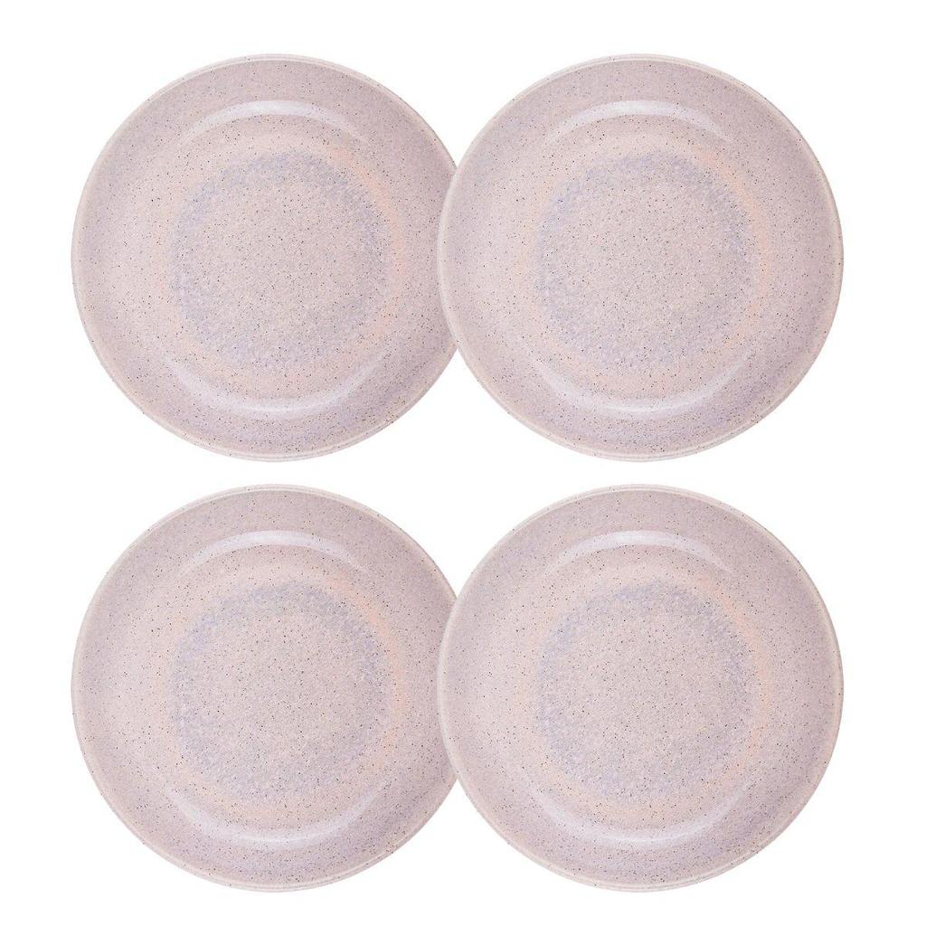 Jogo de 4 Pratos Fundo 20,5 Cm Oxford Flat Belle Rosê