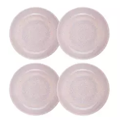 Jogo de 4 Pratos Fundo 20,5 Cm Oxford Flat Belle Rosê