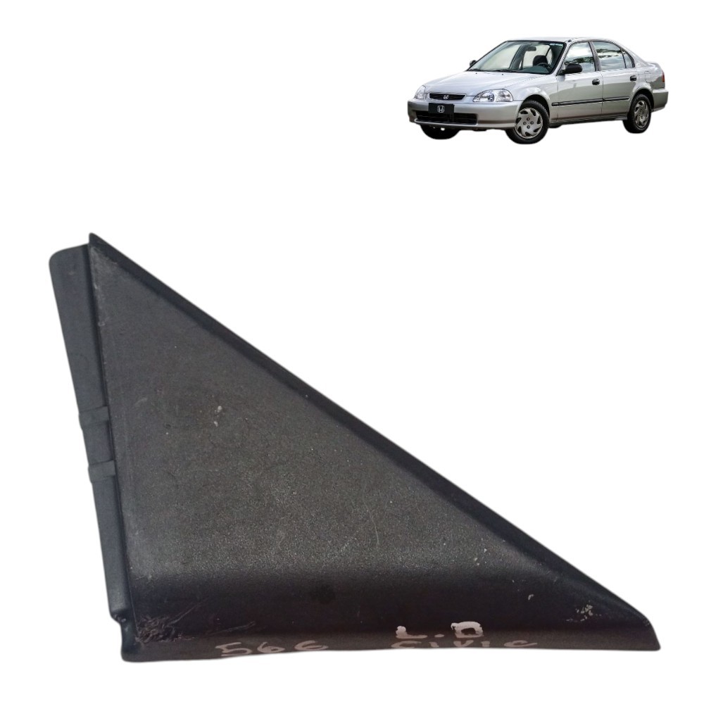 Moldura Acabamento Interno Retrovisor Lado Direito Civic  Preto