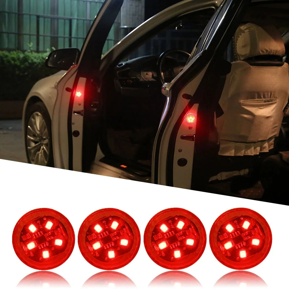 Universal LED Porta De Abertura Do Carro Aviso Segurança Anti-Colisão Luzes Sensor Magnético Estroboscópio Piscando Alar