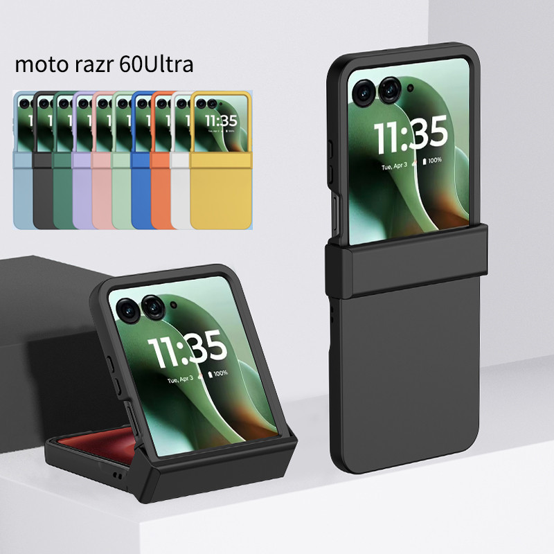 Capa Fosca Com Dobradiça Completa De Cor Sólida Para Motorola Moto Razr 60 Pro 5