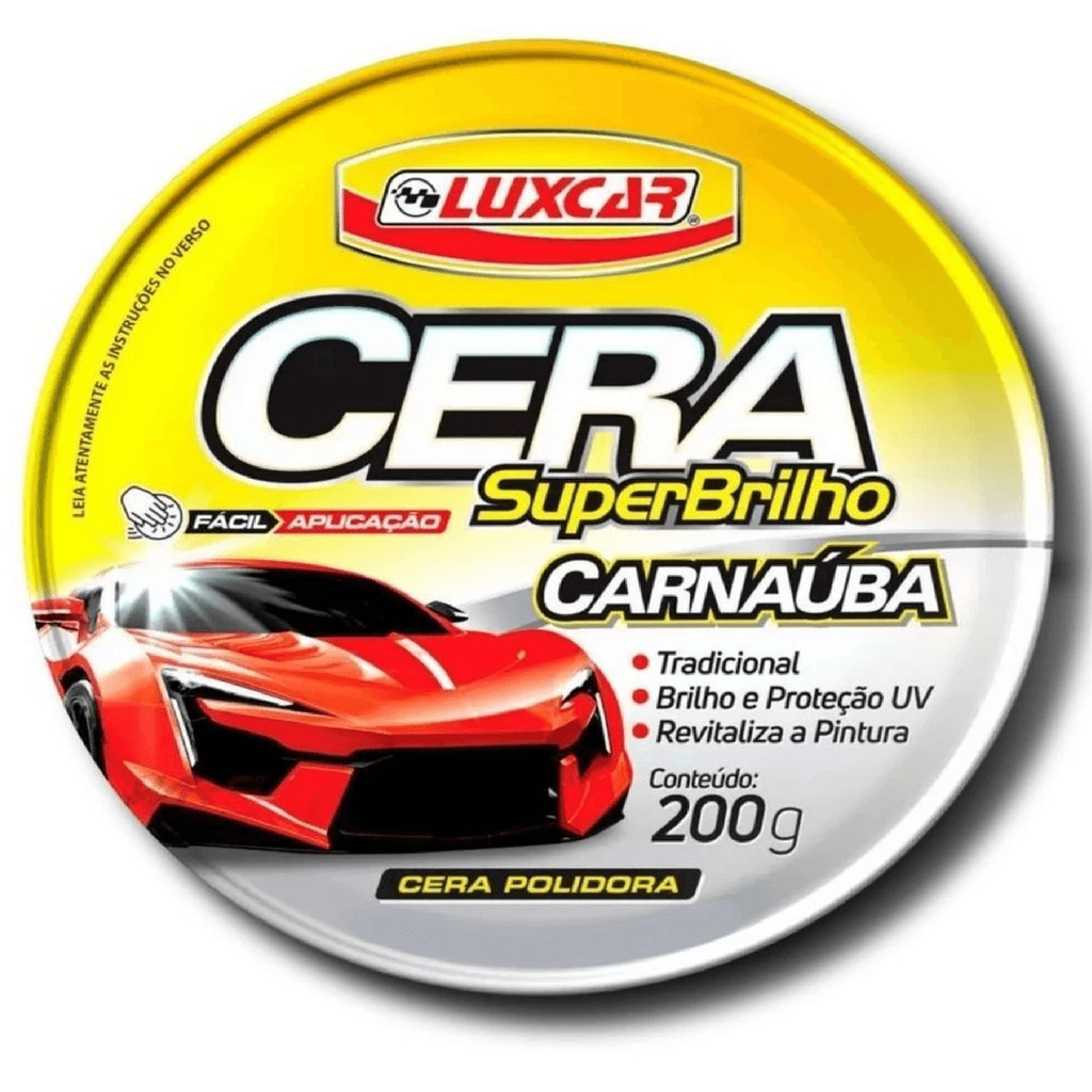 Detalhes do Cera Automotiva Carnauba Luxcar Pasta Superbrilho 200g