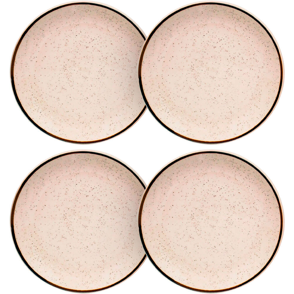 Jogo de Pratos de Porcelana Sobremesa Brisa 18,5cm 4 peças - Oxford em Oferta na Shopee