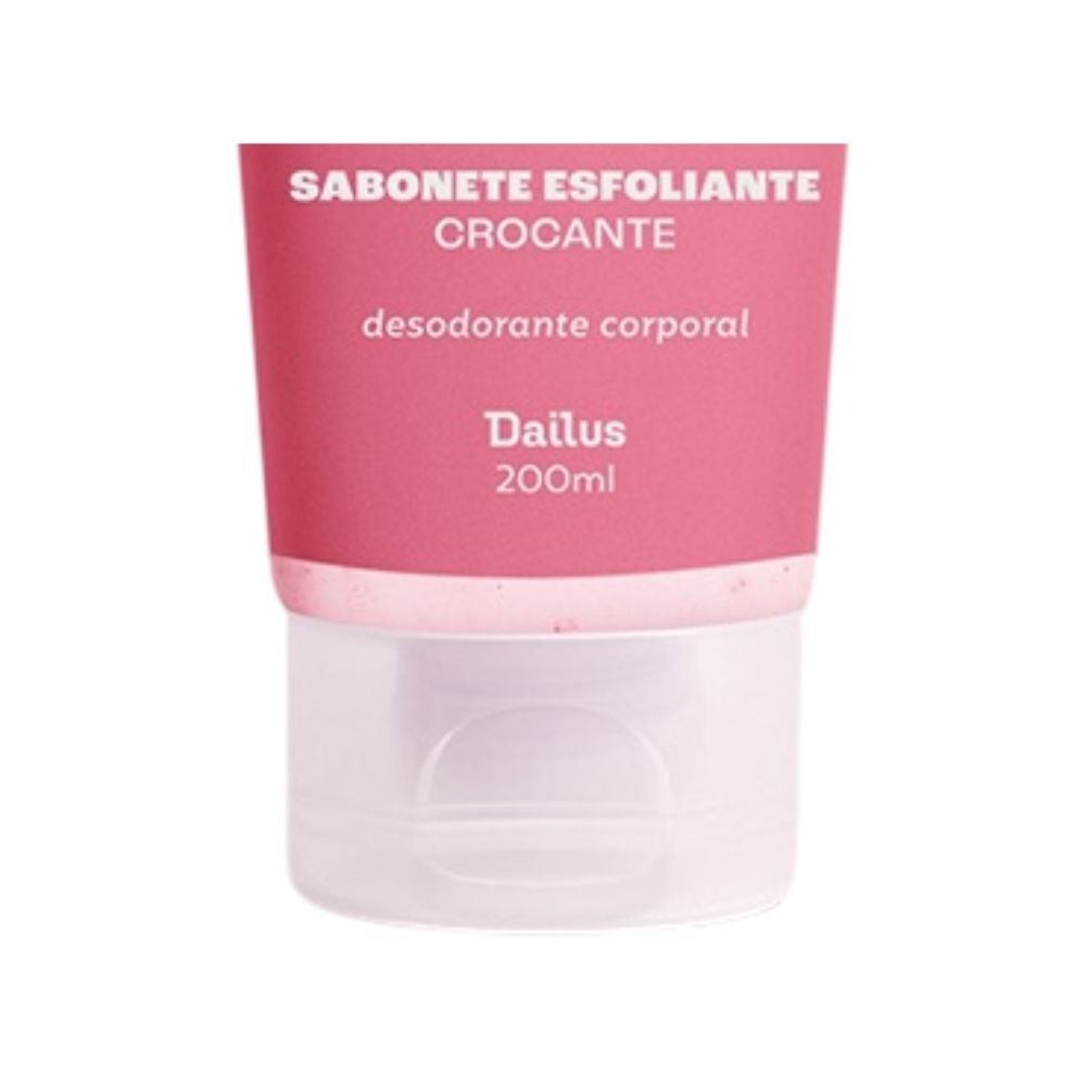 Sabonete Esfoliante Corpo Dailus Sweet Skin Morango Ao Leite 200ml