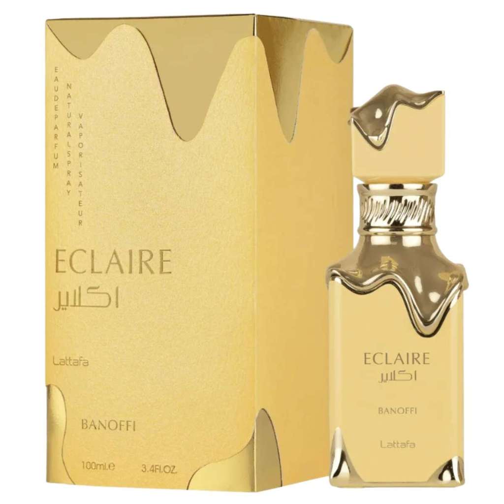 Perfume lattafa eclaire banoffi eau de parfum 100ml Um Dos Lançamentos Mais Viral Da Perfumaria Árabe